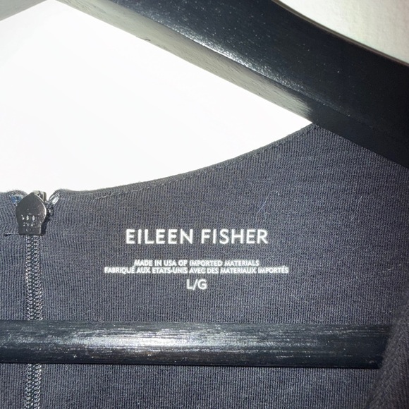 Eileen Fisher Black Sleeveless Cotton and Spandex Cropped V Neck Jumpsuit - Picture 3 of 13